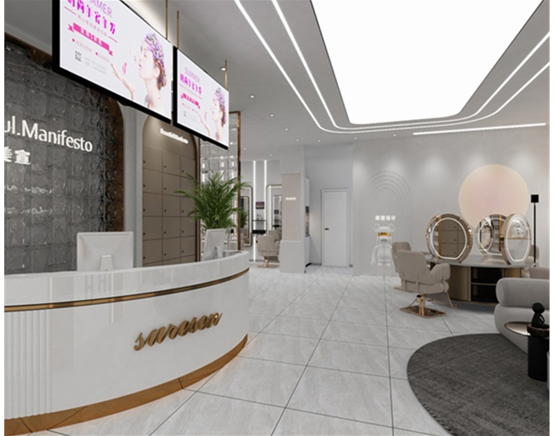 濟南萬達理發店裝修設計施工-美宣造型